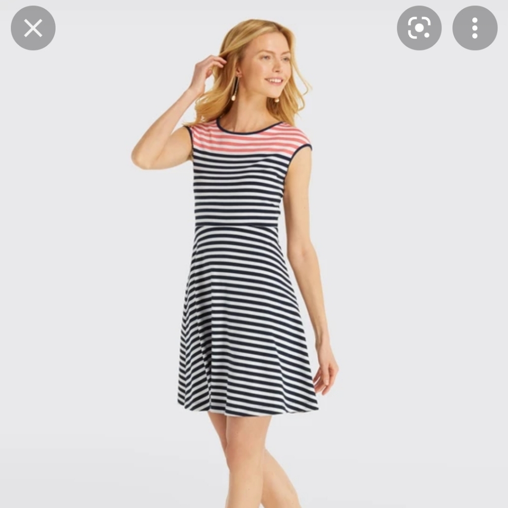 Draper James Stripe Ponte A-line Dress